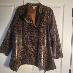 Animal Print Unique vegan faux leather jacket